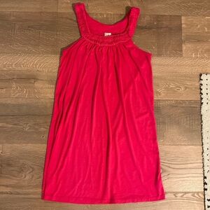 Feathers fuschia, sleeveless mini dress, S